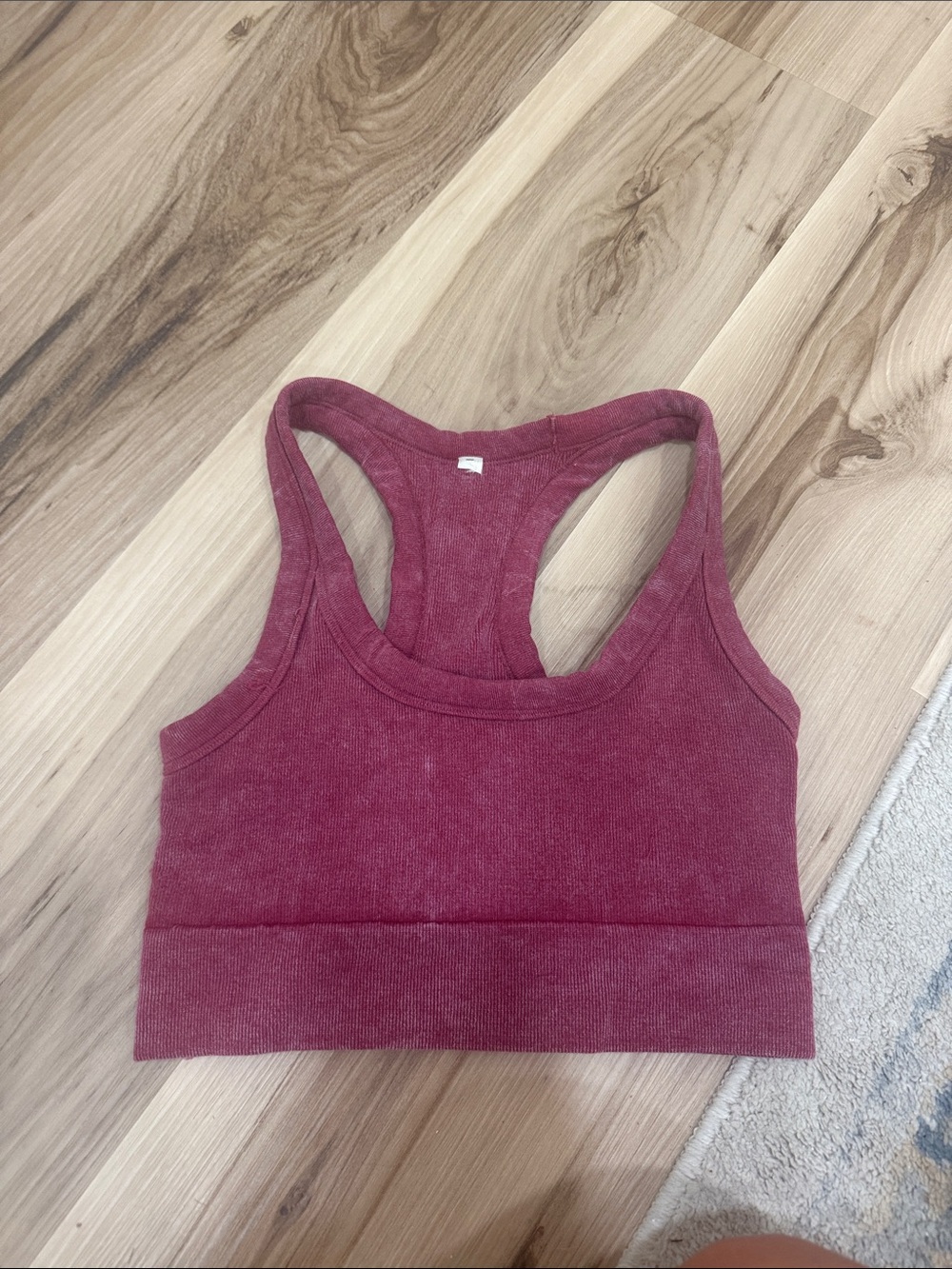 FP Movement by Free People Ribbed Racerback Bralette - Roseberry